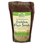 flaxseed Now Foods Certified Organic Golden Flax Seeds, 16 ozs Bag